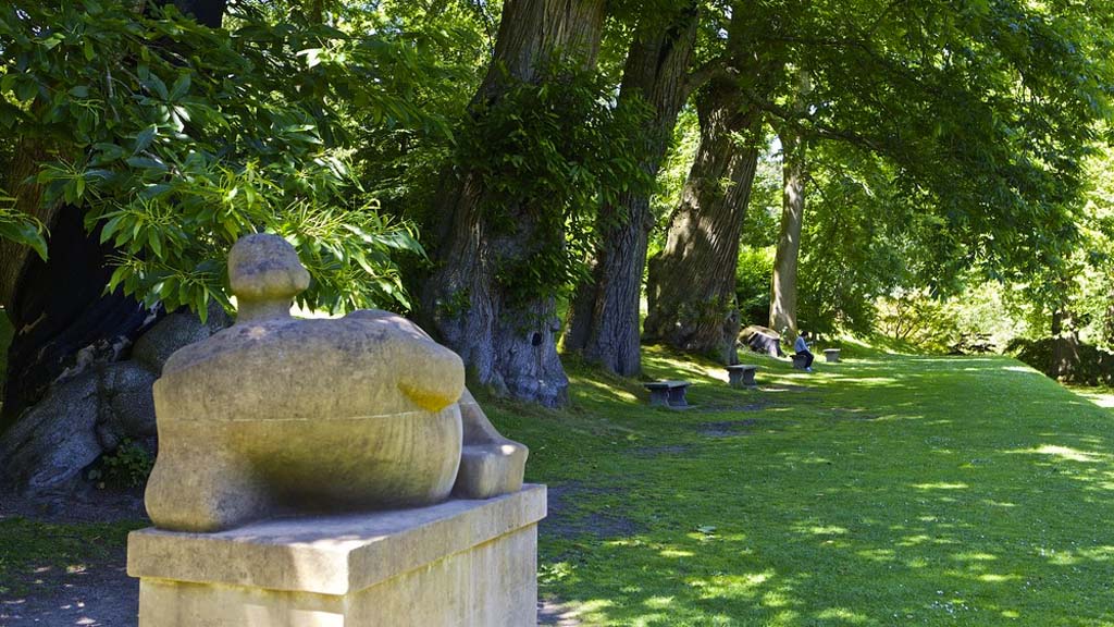 Henry Moore's Reclining Figure, in Dartington's Gardens