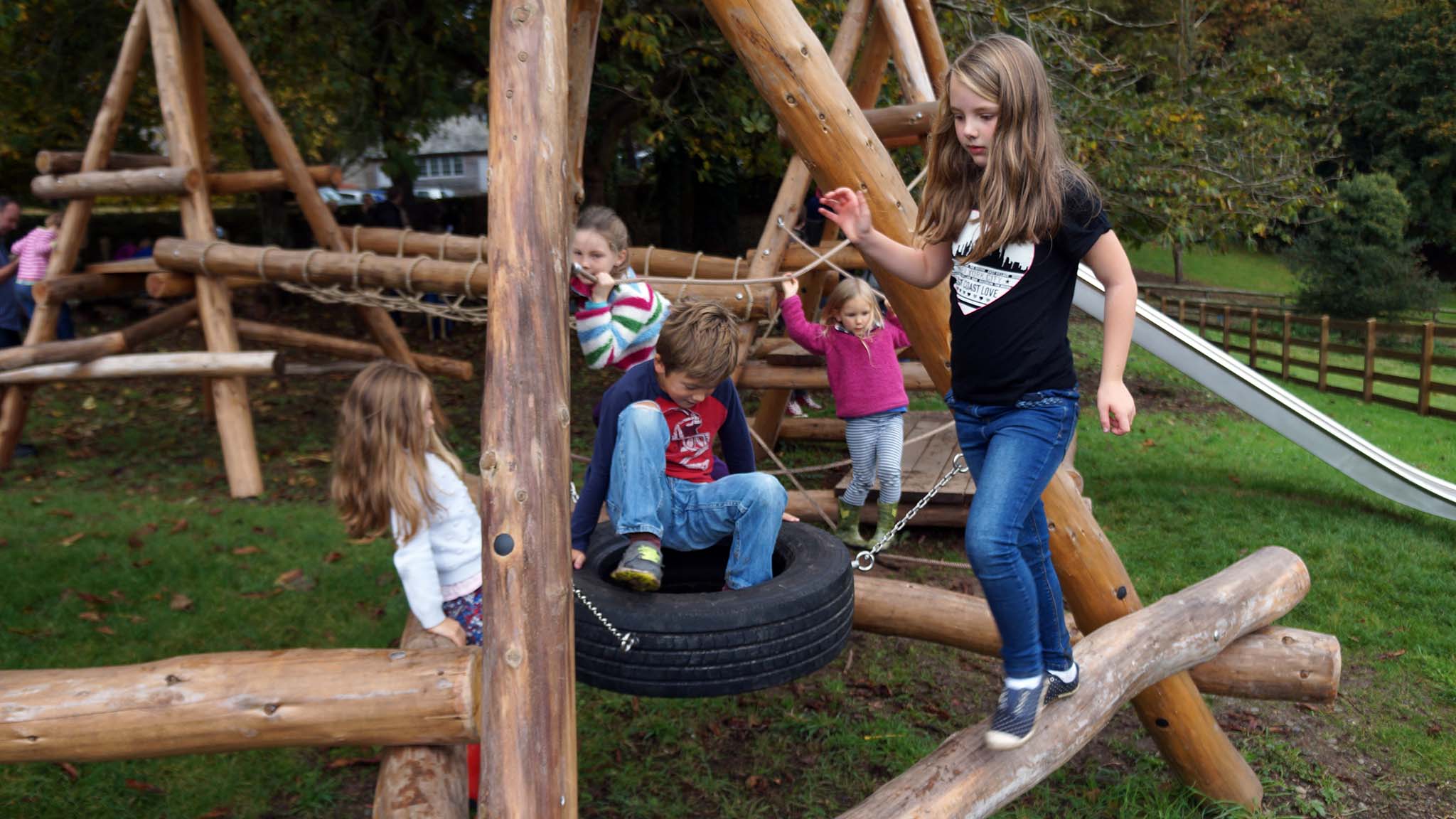 Children get to grips with the new play facility