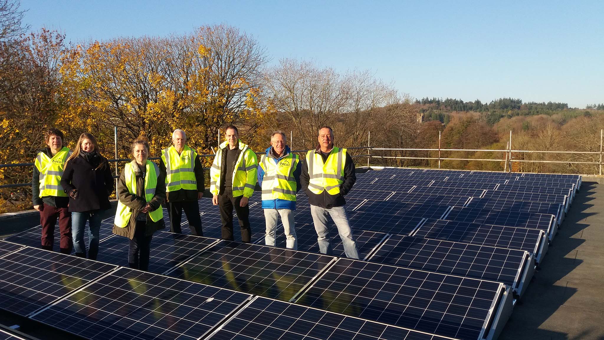 Trust, TRESOC and Beco staff by Lescaze solar array
