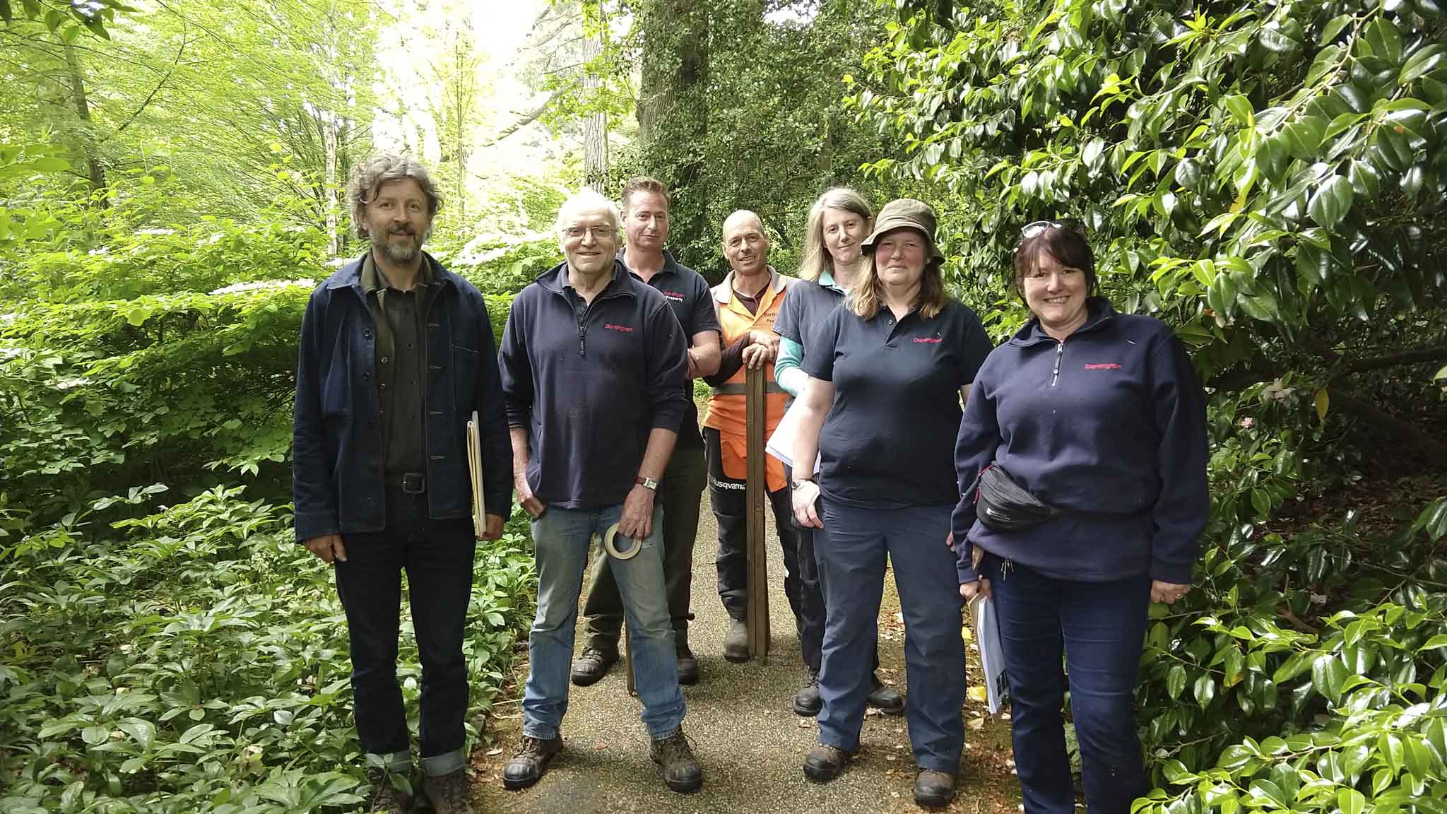 Gardens team with Dan Pearson (far left).