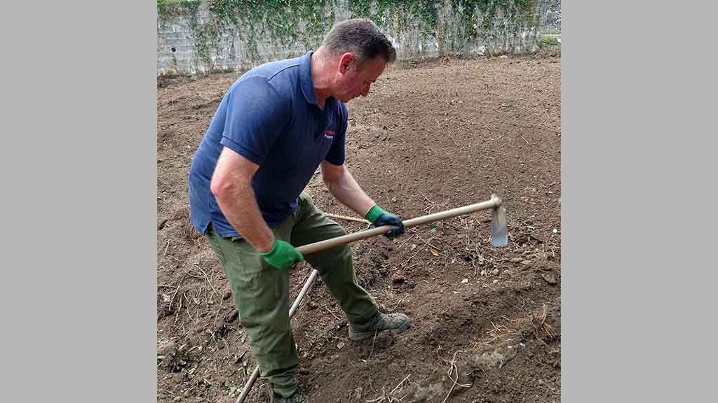 Richard going old skool and hands on with the mattock